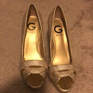 6.5 Gold Heels by Guess